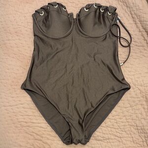 ZIMMERMANN Brown One-Piece Swimsuit *flaw*